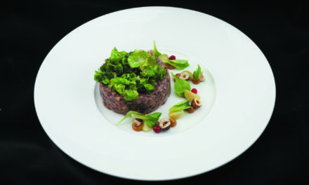 TARTARE DE SELLE DE CHEVREUIL CŒUR DE CHOUX DE BRUXELLES BOLETS DE NOS FORÊTS