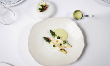 Asperges et  truite fumée